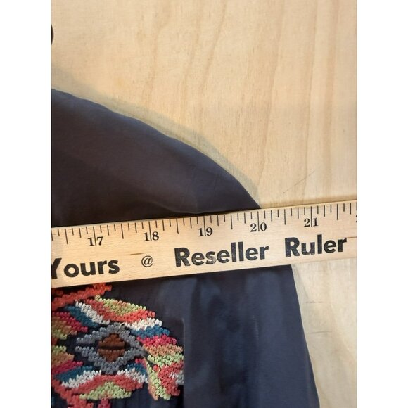 Johnny Was Moni Cupro Blouse Multi Color With Intricate Embroidery Boho Size Med - Picture 7 of 14